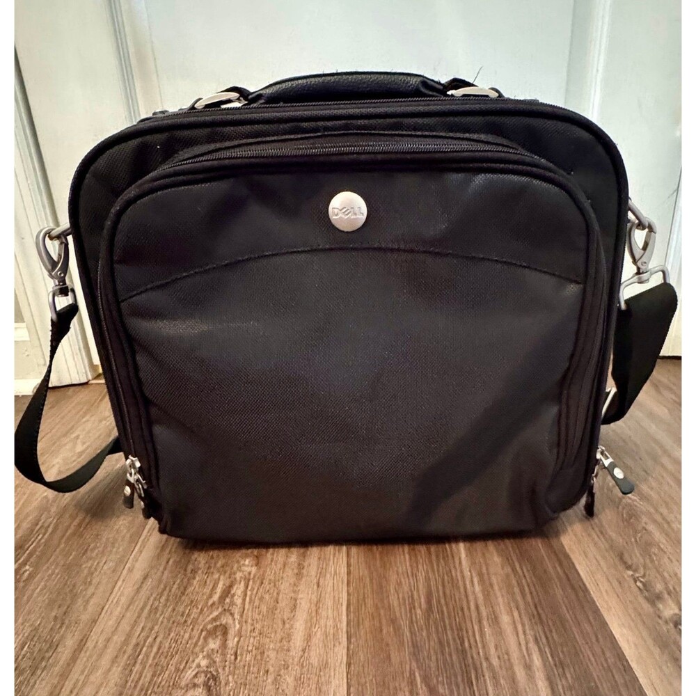Dell Classic Laptop Briefcase Messenger Bag Black Travel Business Tech 15" 16"